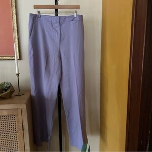 ARGENT Pleated Trouser Tailored Dress Pants All Season Wool Purple $295 Size 12